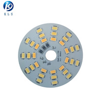 Carte de circuit imprimé LED circulaire personnalisée KLS 94V0 en aluminium, carte de circuit imprimé LED PCBA, conception et R&D personnalisées, fabricant de services à guichet unique