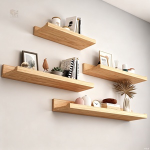 Nordic Style Minimalist Wall Mounted Solid Wood <b>Shelf</b> 3 Layers Rectangle For Living Room <b>Bedroom</b> Bathroom Storage Rack - Product Image 2