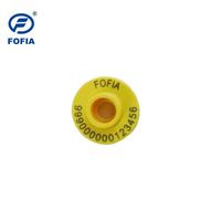 Étiquette d'oreille pour animaux ET956 certifiée ICAR, FDX-B, jaune, de haute qualité, RFID, TPU stérilisé, pour la vente, étiquettes d'oreille pour moutons et chèvres