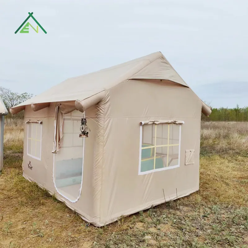 Tenda tiup luar ruangan tahan air, tenda kabin terilen mewah untuk berkemah