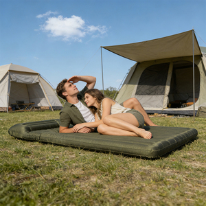 Cama de Camping Plegable de Nailon, Cómoda para Exteriores, Colchón Inflable de TPU para Viajes, Saco de Dormir Portátil, Colchoneta de Camping, Cama de Aire - Product Image 5
