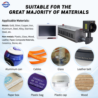 Encodeur de gravure laser UV CO2 industriel à fibre optique volante avec autofocus pour ligne de production en ligne de tuyaux PVC, PPR, câbles, métaux et non-métaux