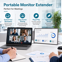 Écran d'ordinateur portable triple 14 pouces 1920*1200 60 Hz, moniteurs LCD doubles, extension d'écran triple portable pour les entreprises