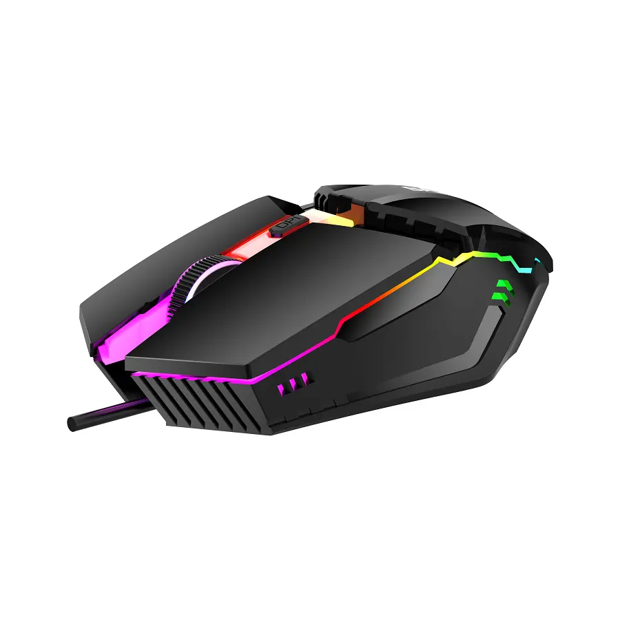 Negócio por atacado 7 cores RGB respiração LED Light 4 botões Wired Optical Usb Gaming Mouse para computador