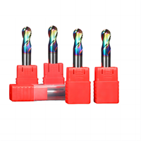 En Stock carbure monobloc fraise boule nez CNC outil de coupe 2 cannelures R0.5-r6.0 mèches de routeur Machine de gravure Oem 6mm