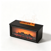 Humidificateur de luxe à effet flamme pour cheminée, diffuseur d'huiles essentielles innovant à 7 couleurs avec effet visuel de flamme simulée, fourni directement par l'usine