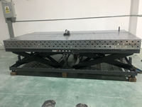 Nouvelle Arrivée YAHANDA Table de Soudage à Ciseaux Hydrauliques 3D D16/D28, Hauteur Réglable, Roulettes Verrouillables, Station de Soudage en Acier