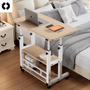 Bureau d'ordinateur en bois personnalisable, simple, mobile, pliable, réglable en hauteur, pour chevet, étude et repas - Product Image 2