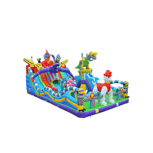 Parc <span class=keywords><strong>de</strong></span> jeux gonflables géant <span class=keywords><strong>de</strong></span> qualité commerciale personnalisé, parc d'attractions extérieur, château gonflable, parcours d'obstacles, garantie <span class=keywords><strong>de</strong></span> 2 ans, sur mesure - Product Image 3