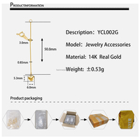 Chaîne d'extension de bijoux en or massif 14K fermoir réglable collier à faire soi-même bracelet