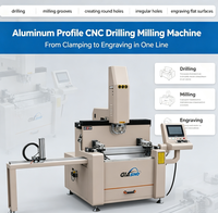 Equipo CNC de Perfil de Aluminio de 3 Ejes Equipado con PLC y Motor, Glasino, Venta Directa de Fábrica, Máquina de Perforación y Fresado