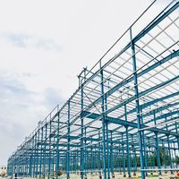 Structure en acier préfabriquée innovante et robuste pour l'agencement de bâtiments d'entrepôt et d'ateliers, utilisations industrielles diverses, renommée mondiale