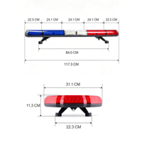 Barre lumineuse de signalisation LED Led Soul 264W, montage sur toit par clip, boîtier en alliage d'aluminium PC, IP65, plusieurs couleurs, éclairage technique