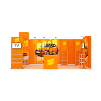 Supports d'étagères publicitaires sans outil en aluminium personnalisés Présentoir portable d'exposition de salons professionnels