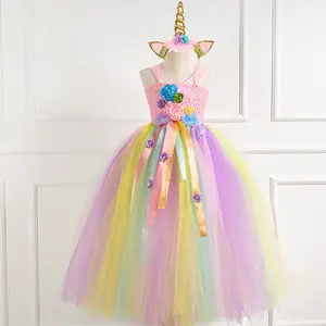 SX-HD93306 Kids Baby Girls Halloween Costume Spring Design Plus Size Tutu Birthday Party Dress Skirts Wholesale