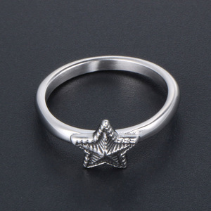 Star <b>Titanium</b> Steel <b>Ring</b> Women's Fashion Jewelry Gift SA966 - Product Image 3