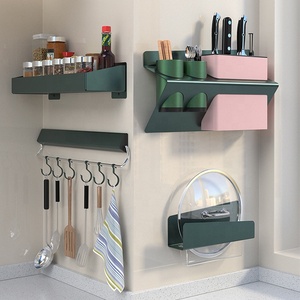 Portaoggetti per organizzatore di stoccaggio <span class=keywords><strong>da</strong></span> cucina in alluminio a <span class=keywords><strong>parete</strong></span> in alluminio all'ingrosso per portapiatti - Product Image 1