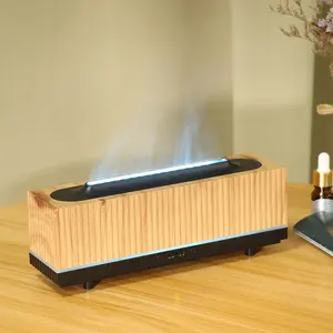 New Trend Household Desktop Flame Aroma Air Humidifier Mist Diffusor Essential Oil Fire Aroma Diffuser