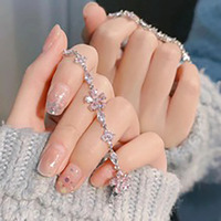 Bracelet fleur rose chaud transfrontalier lumière luxe dame tempérament sens de haute qualité des filles accessoires de mode