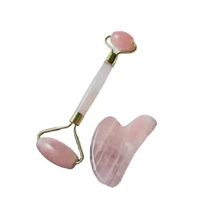 Hz Hot Bán nhãn hiệu riêng vẻ đẹp chống lão hóa nhỏ thạch anh tím Germanium massage Rose Quartz Hồng Ngọc lăn cho khuôn mặt số lượng lớn tinh thể