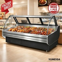 Vitrine Réfrigérée Professionnelle à Front Ouvert Multi-Niveaux pour Buffets d'Hôtels et Services de Restauration Fraîche