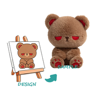 Porte-clés personnalisé en peluche super douce avec rembourrage en polyester et coton PP, fonction réconfortante