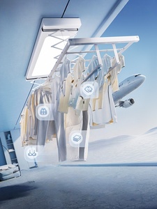 Home balcony remote control lifting intelligent ultra-thin automatic cooling and <b>drying</b> clothes pole electric <b>drying</b> <b>rack</b> - Product Image 2