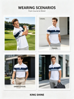 Chemise polo pour homme à séchage rapide UPF 50+, manches courtes, respirante, anti-transpiration, pour le golf, le tennis, le sport quotidien et les occasions décontractées