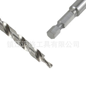 Lingxian Inclined Hole Positioning Drill Bit 9mm 9.5mm Spiral Steel Woodworking Twist Drill 1/4 Inch Hex Shank - Product Image 3