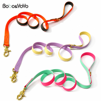 Laisse pour chien en PVC imperméable, robuste, avec sangle enduite bicolore, nouvelle collection de luxe, logo personnalisé, laisse de haute qualité pour promener les animaux
