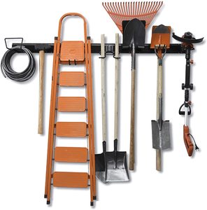 JH-Mech Garage Ganci Strumento Dell'organizzatore Della Parete Montato, Regolabile Sistema di Storage Organizer Muro per Rastrello, Mop, scopa, del Giardino Strumento - Product Image 3
