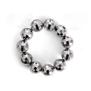 PESENAR Ensemble d'accessoires Disco Diva des années 1970, 6 pièces : Bijoux boule à facettes argentée, lunettes de soleil en strass et <span class=keywords><strong>bandeau</strong></span> tendance - Product Image 4