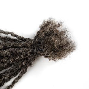 Perruques de <span class=keywords><strong>cheveux</strong></span> humains 100% naturels de 12 pouces, tresses <span class=keywords><strong>sel</strong></span> <span class=keywords><strong>et</strong></span> <span class=keywords><strong>poivre</strong></span> de 0,4 cm, longue durée, sans nœuds, pour la beauté noire - Product Image 4