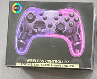Manette de jeu filaire et sans fil, 10 couleurs RVB, double moteur de vibration, batterie intégrée de 800 mAh, manette de jeu pour Nintendo Switch Pro