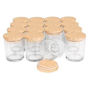 Proveedor de tapas de bambú de madera, tarros de vidrio para velas con cubiertas de madera, tapas de bambú para velas, tarros, botellas, tazas