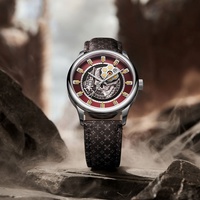 Montre mécanique automatique de luxe pour homme, cadran squelette ajouré, étanche, style rétro, pour affaires et occasions formelles