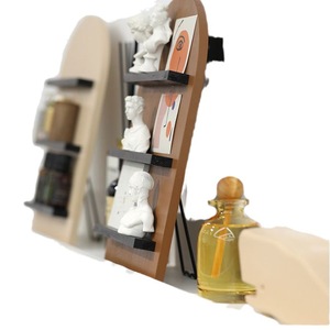 Creative Arched Wooden Storage Rack 22x29x5cm 3 Tier <b>Pine</b> Desktop <b>Shelf</b> For Essential Oils Nordic Style - Product Image 5