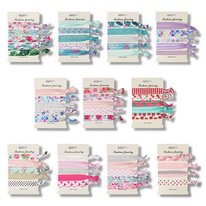 Élastiques à cheveux fantaisie pour femmes, imprimé floral, style coréen décontracté, fabriqués en Chine - Product Image 1