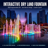 Fontaine interactive à jet de vapeur pour terrasse, éclairage laser RGB musical, en acier inoxydable, pour usage commercial, idéale pour les places publiques – Vente directe usine