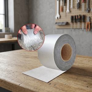 Ruban adhésif transparent en aluminium Mucit Home, imperméable, pour surfaces irrégulières, réparation de toits, tuyaux, bacs, rebords - Rouleau de 5m - Product Image 3