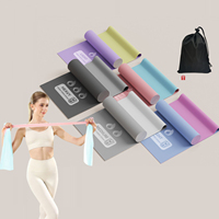 Bandes de résistance plates bicolores pour le yoga, le remodelage corporel, les étirements, la musculation, la danse, les exercices, bandes élastiques