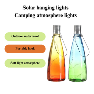 Luces colgantes LED solares transfronterizas para acampar de noche Iluminación de ambiente en patios Jardines Villas Decoraciones de jardín - Product Image 3