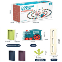 El mejor regalo para niños TCXW031102, coches eléctricos de animales, tren de dominó educativo de inteligencia para niños de madera con sonido ligero para niñas