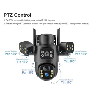 Eseecloud 2.4G 5G WiFi 3Lens 40MP 4G Sim Card Solar PTZ <b>Camera</b> Outdoor Network Wireless Bullet Surveillance CCTV Security <b>Camera</b> - Product Image 6