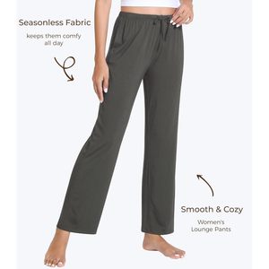 Pantalons de pyjama pour femmes en gros, bas de pyjama doux en tricot avec poche, viscose de bambou, tailles S-XXL - Product Image 4
