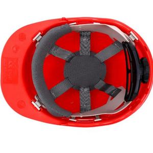 Casco de Seguridad Ajustable con Trinquete Rojo ABS para Protección Personal en la Construcción - Product Image 4