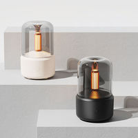 Bougie de simulation lampe de nuit led humidificateur USB rechargeable lampe rétro aux chandelles design voiture diffuseur d'arôme