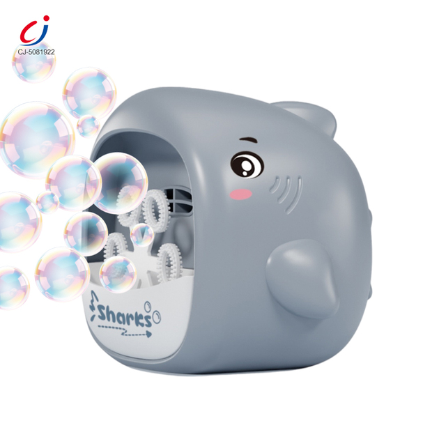Chengji Summer Outdoor Blower Bubble Gun Electronic Soap Blowing Machine Cartoon Shark Bubble Gun Outdoor Toy