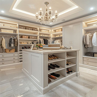 CBMMart Armoire de luxe avec éclairage LED Placards de chambre à coucher de style shaker pour maisons