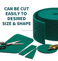Rouleau de tampons à récurer vert robuste Roue en nylon à usage général Outil abrasif de nettoyage OEM personnalisable